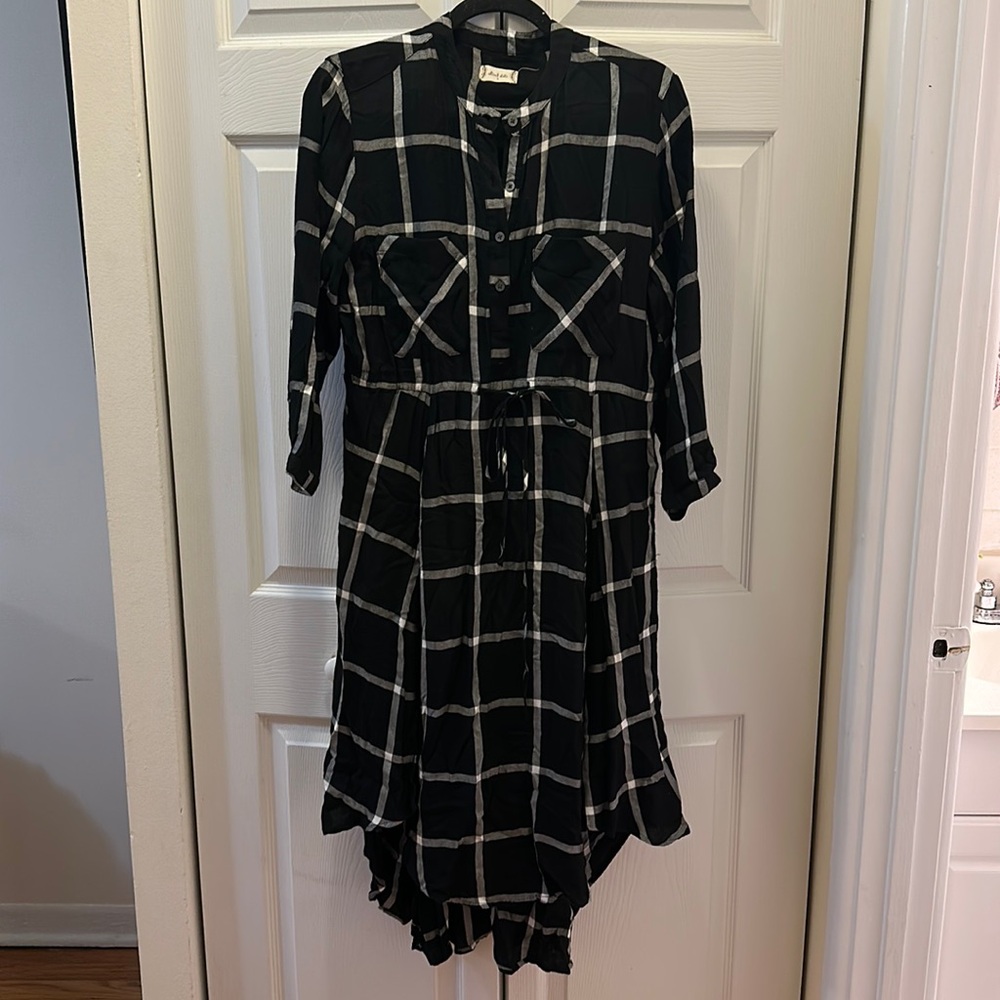 Long sleeve maxi flannel dress